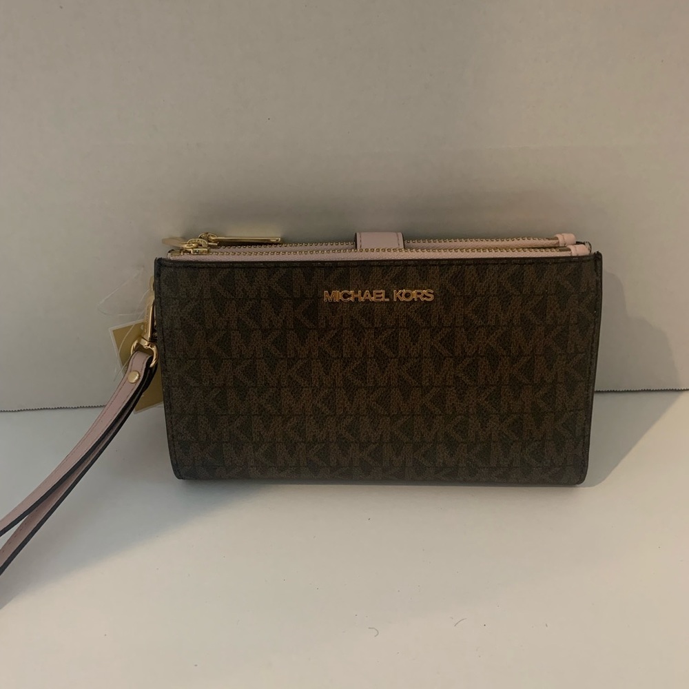 Michael Kors Brown Wristlet